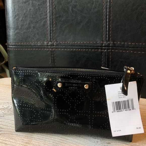 Kate Spade Little Shiloh black hearts NWT NEW - Picture 6 of 8